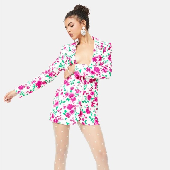 For Love & Lemons Tanner Blazer- Carnation - Picture 7 of 10